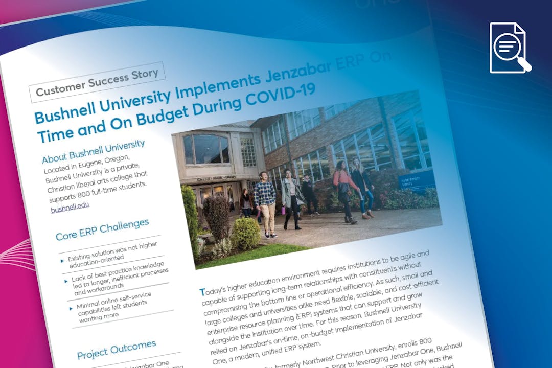 Bushnell University Implements Jenzabar ERP On Time and On Budget During COVID-19