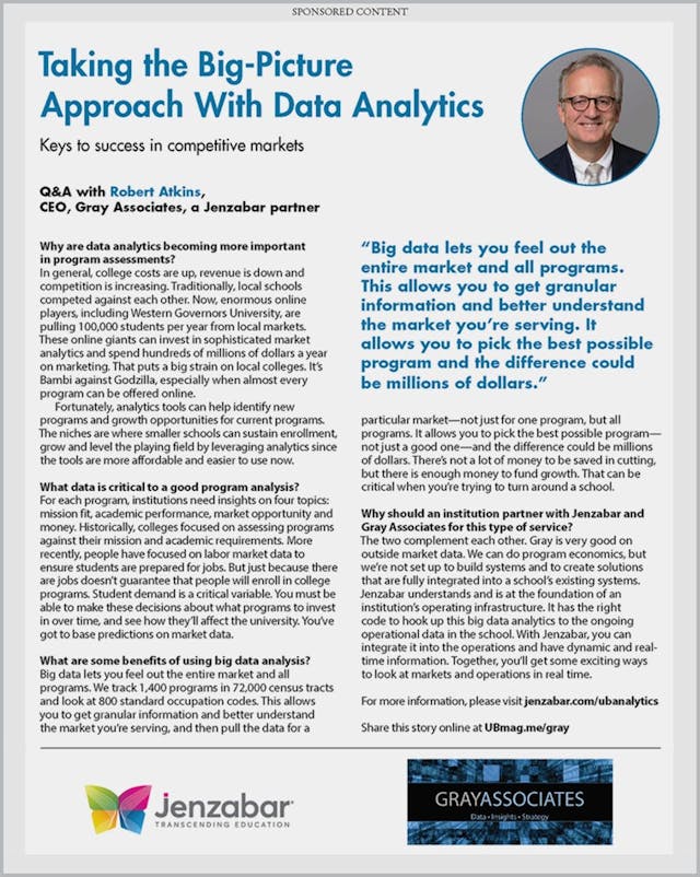 Taking the Big-Picture Approach with Data Analytics
