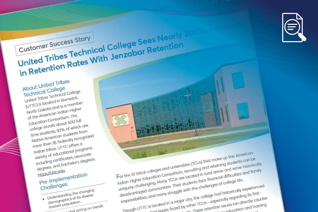 United Tribes Technical College Sees Nearly 200% Increase in Retention Rates With Jenzabar Retention