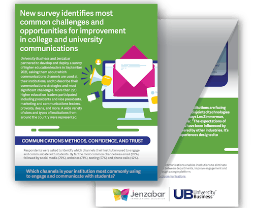 University Business: Survey Identifies Most Common Challenges and Opportunities for Improvement in College and University Communications