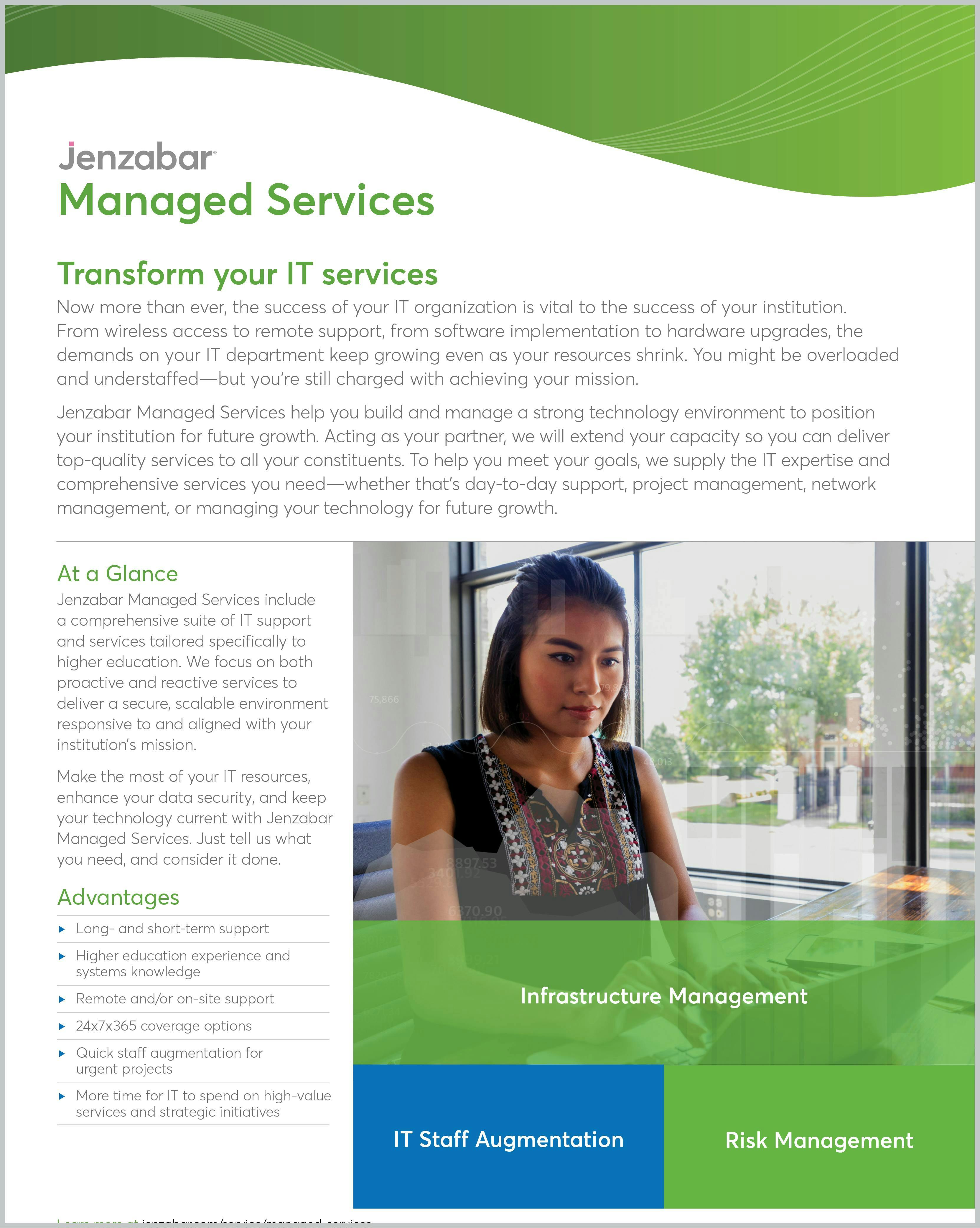 Product Sheet: Jenzabar Managed Services